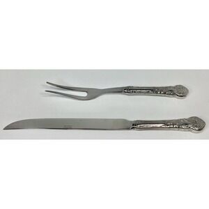 Reed & Barton RENAISSANCE Stainless Glossy‎ Carving Set Knife & Fork Set